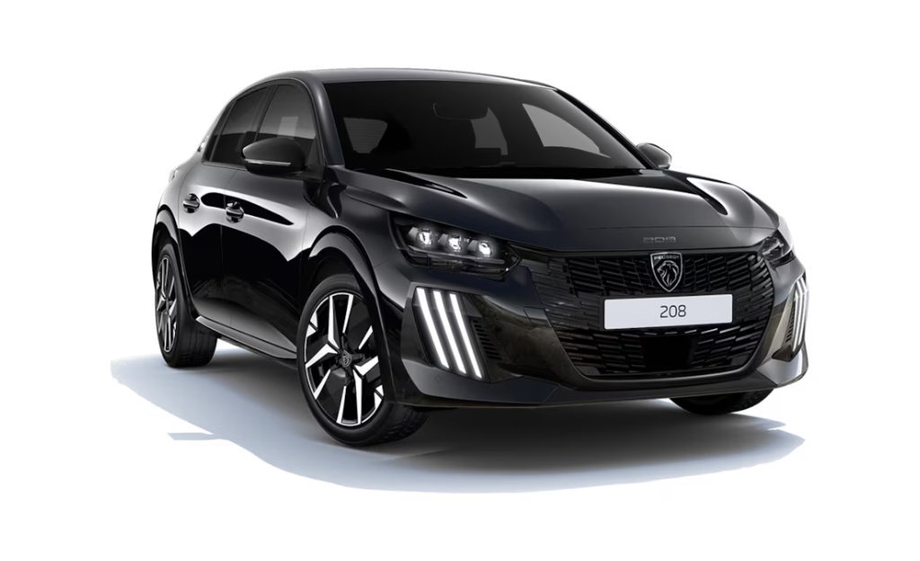 Peugeot 208 noire 2026 en location à Casablanca